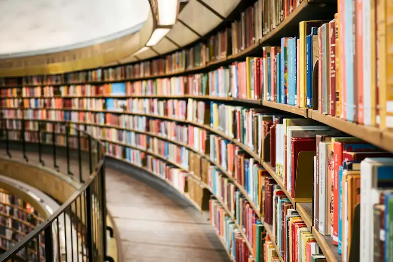 libros en biblioteca grande